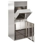 Casa si Gradina - Constructii - Depozitare, transport si protectie - Cutii postale - Cutie pentru colet Negru 41 x 38 x 103 cm Otel inoxidabil - Infinity.ro