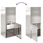 Casa si Gradina - Constructii - Depozitare, transport si protectie - Cutii postale - Cutie pentru colet Negru 41 x 38 x 103 cm Otel inoxidabil - Infinity.ro