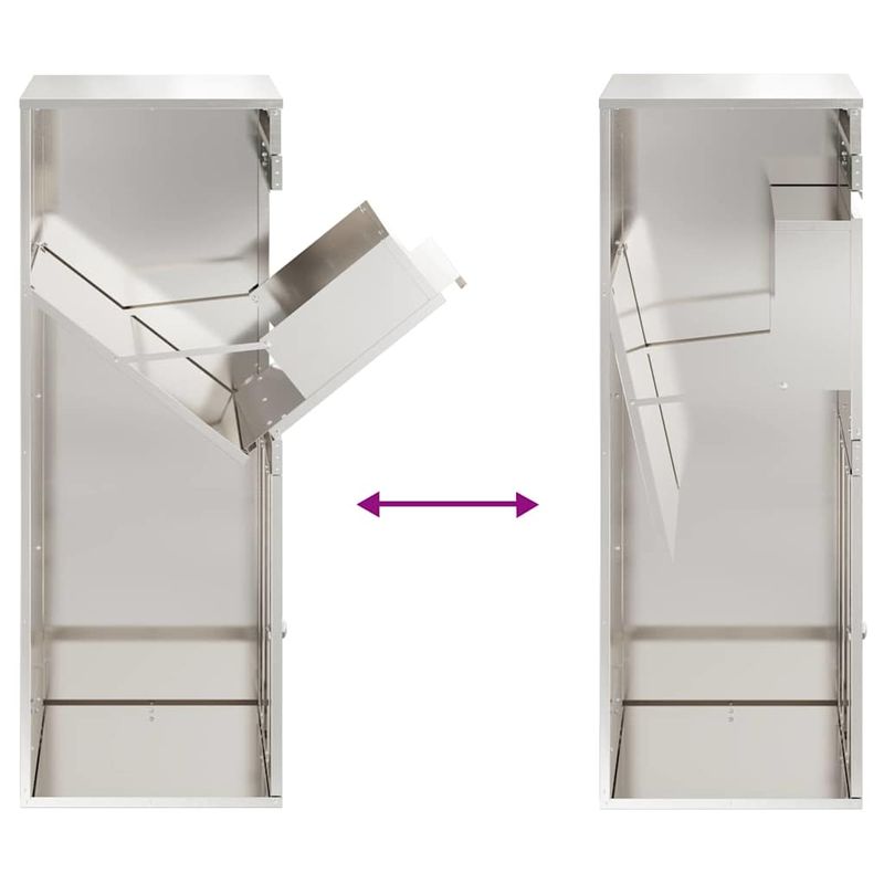 Casa si Gradina - Constructii - Depozitare, transport si protectie - Cutii postale - Cutie pentru colet Negru 41 x 38 x 103 cm Otel inoxidabil - Infinity.ro