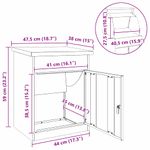 Casa si Gradina - Constructii - Depozitare, transport si protectie - Cutii postale - Cutie pentru colet Negru 41 x 38 x 103 cm Otel inoxidabil - Infinity.ro