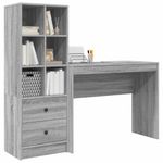 Casa si Gradina - Mobilier - Mese si birouri - Birouri - Birou cu Stocare Gri Sonoma Lemn Aglomerat - Infinity.ro