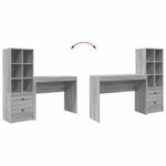 Casa si Gradina - Mobilier - Mese si birouri - Birouri - Birou cu Stocare Gri Sonoma Lemn Aglomerat - Infinity.ro