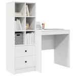 Casa si Gradina - Mobilier - Mese si birouri - Birouri - Birou cu Stocare Alb Lemn Ingineresc - Infinity.ro