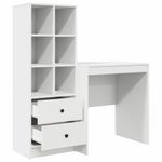 Casa si Gradina - Mobilier - Mese si birouri - Birouri - Birou cu Stocare Alb Lemn Ingineresc - Infinity.ro