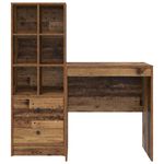 Casa si Gradina - Mobilier - Mese si birouri - Birouri - Birou cu Stocare Lemn Imbatranit Lemn Prelucrat - Infinity.ro