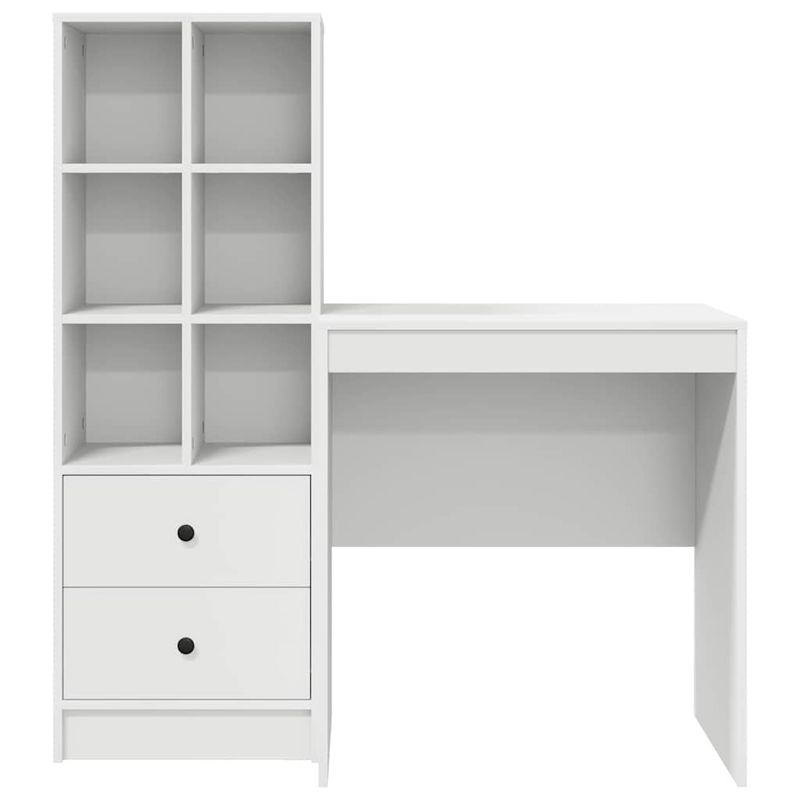 Casa si Gradina - Mobilier - Mese si birouri - Birouri - Birou cu Stocare Alb Lemn Ingineresc - Infinity.ro