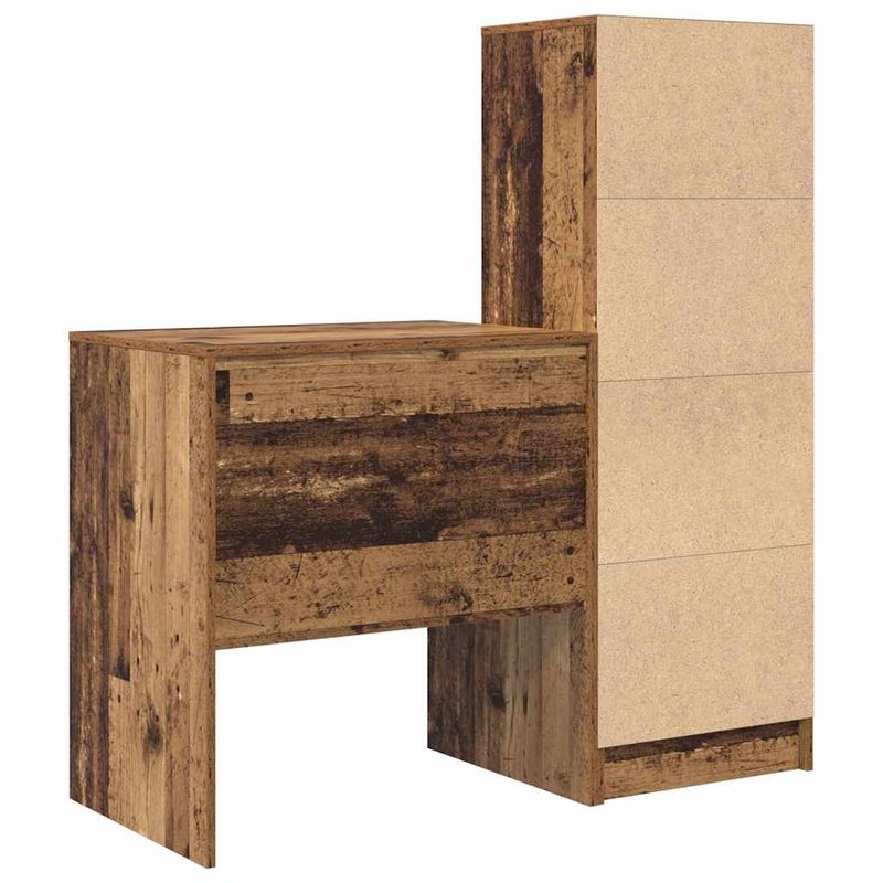 Casa si Gradina - Mobilier - Mese si birouri - Birouri - Birou cu Stocare Lemn Imbatranit Lemn Prelucrat - Infinity.ro