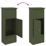 Casa si Gradina - Constructii - Depozitare, transport si protectie - Cutii postale - Cutie pentru colet Olivengrønn 44.5 x 29 x 110.5 cm Otel - Infinity.ro