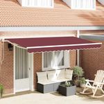 Casa si Gradina - Gradina si terasa - Umbrele si pavilioane - Pavilioane - Cortina Retractabila Manual Burgundy 350x200 cm - Infinity.ro