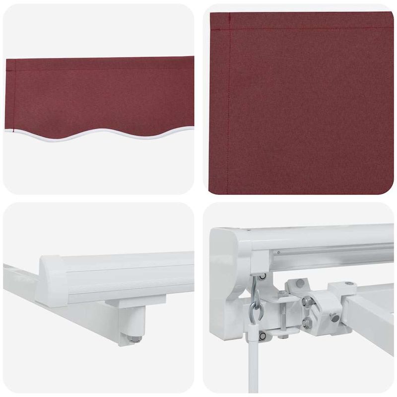 Casa si Gradina - Gradina si terasa - Umbrele si pavilioane - Pavilioane - Cortina Retractabila Manual Burgundy 350x200 cm - Infinity.ro