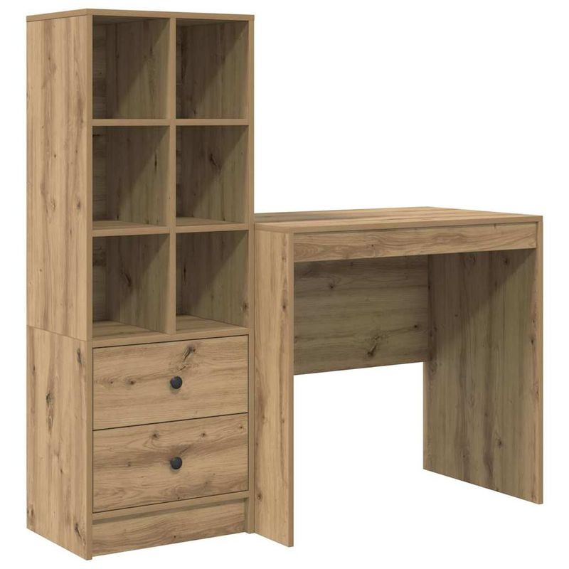 Casa si Gradina - Mobilier - Mese si birouri - Birouri - Birou  cu depozitare Stejar artizanal Lemn stratificat - Infinity.ro