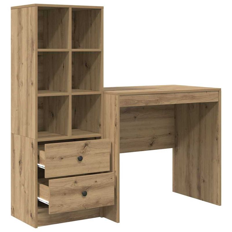 Casa si Gradina - Mobilier - Mese si birouri - Birouri - Birou  cu depozitare Stejar artizanal Lemn stratificat - Infinity.ro