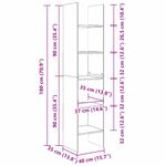 Casa si Gradina - Mobilier - Biblioteci si rafturi - Biblioteci - Dulap pentru carti Stejar negru 40 x 35 x 180 cm Lemn compozit - Infinity.ro