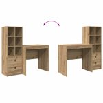 Casa si Gradina - Mobilier - Mese si birouri - Birouri - Birou  cu depozitare Stejar artizanal Lemn stratificat - Infinity.ro