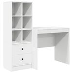 Casa si Gradina - Mobilier - Mese si birouri - Birouri - Birou  cu Stocare Alb Lemn Prelucrat - Infinity.ro