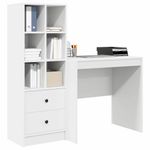 Casa si Gradina - Mobilier - Mese si birouri - Birouri - Birou  cu Stocare Alb Lemn Prelucrat - Infinity.ro