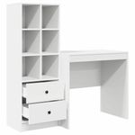 Casa si Gradina - Mobilier - Mese si birouri - Birouri - Birou  cu Stocare Alb Lemn Prelucrat - Infinity.ro