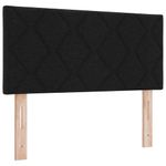 Casa si Gradina - Mobilier - Paturi si accesorii - Paturi - Pat cu arcuri Geometric cu headboard Manual Negru 100 x 200 cm lemn - Infinity.ro