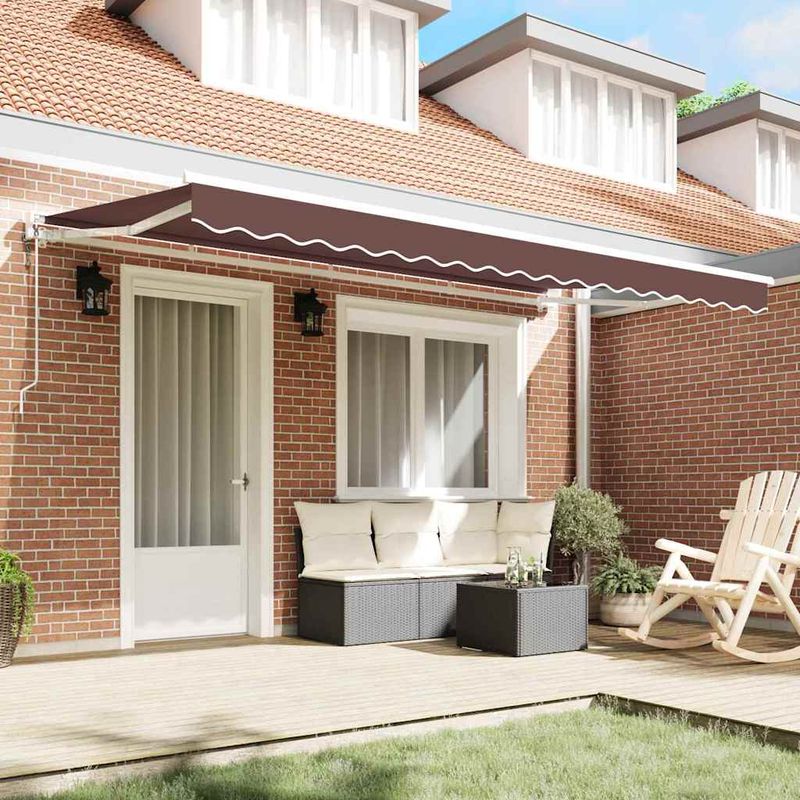 Casa si Gradina - Gradina si terasa - Umbrele si pavilioane - Pavilioane - Cortina Retractabila Manual Maro 400x200 cm - Infinity.ro