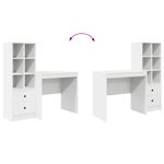 Casa si Gradina - Mobilier - Mese si birouri - Birouri - Birou  cu Stocare Alb Lemn Prelucrat - Infinity.ro