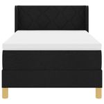 Casa si Gradina - Mobilier - Paturi si accesorii - Paturi - Pat cu arcuri Geometric cu headboard Manual Negru 100 x 200 cm lemn - Infinity.ro