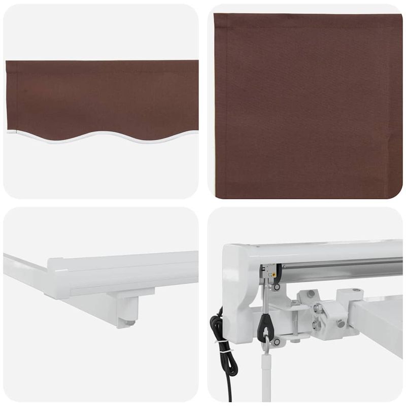 Casa si Gradina - Gradina si terasa - Umbrele si pavilioane - Pavilioane - Cortina Retractabila Manual Maro 400x200 cm - Infinity.ro