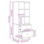 Casa si Gradina - Mobilier - Mese si birouri - Birouri - Birou  cu Stocare Alb Lemn Prelucrat - Infinity.ro