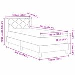 Casa si Gradina - Mobilier - Paturi si accesorii - Paturi - Pat cu arcuri Geometric cu headboard Manual Negru 100 x 200 cm lemn - Infinity.ro