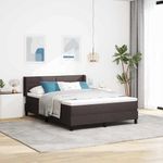 Casa si Gradina - Mobilier - Paturi si accesorii - Paturi - Pat cu arcuri Maro inchis 140 x 190 cm Tesatura si Spuma - Infinity.ro