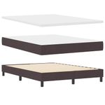 Casa si Gradina - Mobilier - Paturi si accesorii - Paturi - Pat cu arcuri Maro inchis 140 x 190 cm Tesatura si Spuma - Infinity.ro