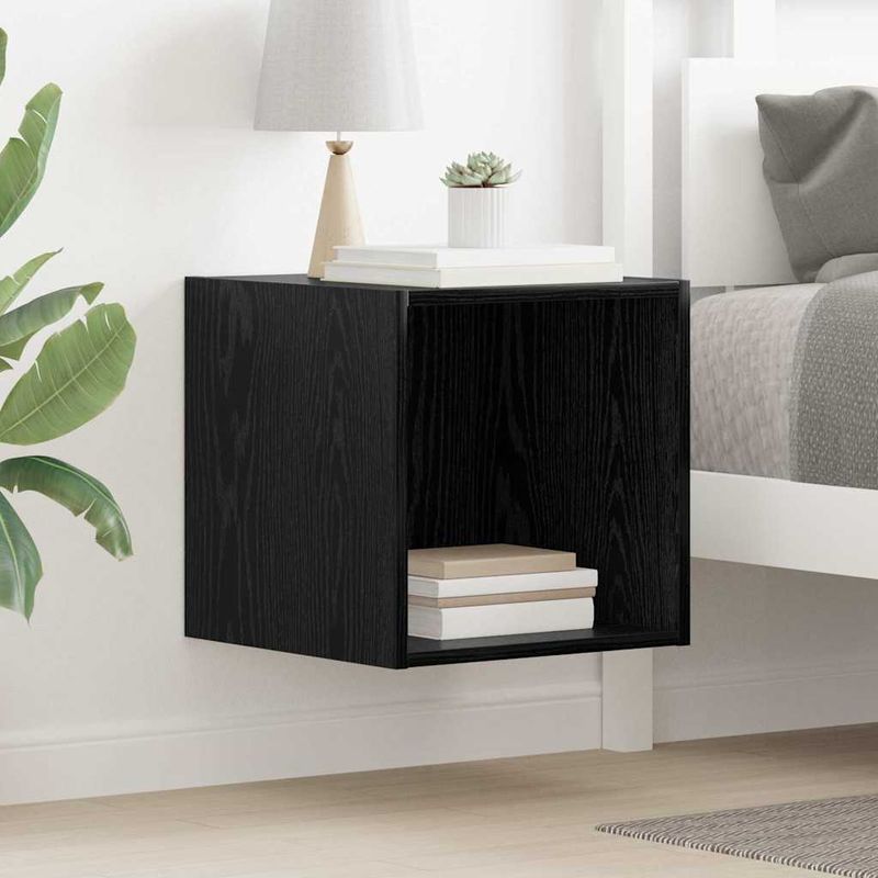 Casa si Gradina - Mobilier - Biblioteci si rafturi - Rafturi - Dulap de perete Stejar negru 37 x 37 x 37 cm Lemn compozit - Infinity.ro