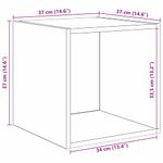 Casa si Gradina - Mobilier - Biblioteci si rafturi - Rafturi - Dulap de perete Stejar negru 37 x 37 x 37 cm Lemn compozit - Infinity.ro