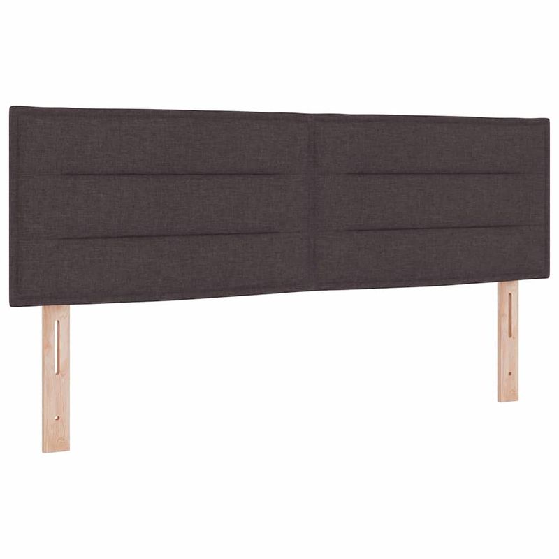 Casa si Gradina - Mobilier - Paturi si accesorii - Paturi - Pat cu arcuri Maro inchis 140 x 190 cm Tesatura si Spuma - Infinity.ro