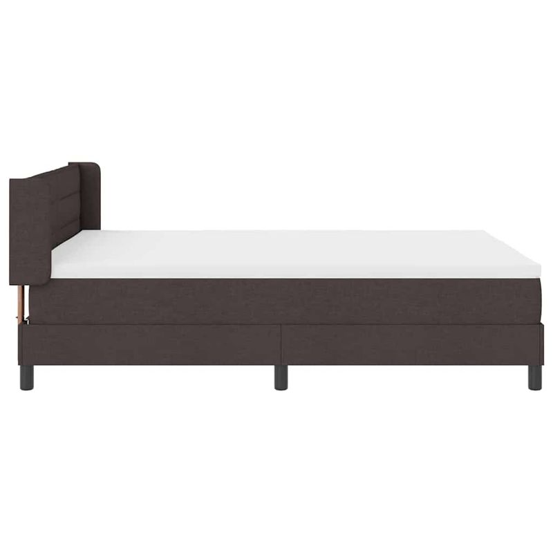 Casa si Gradina - Mobilier - Paturi si accesorii - Paturi - Pat cu arcuri Maro inchis 140 x 190 cm Tesatura si Spuma - Infinity.ro