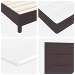 Casa si Gradina - Mobilier - Paturi si accesorii - Paturi - Pat cu arcuri Maro inchis 140 x 190 cm Tesatura si Spuma - Infinity.ro