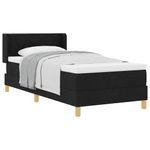 Casa si Gradina - Mobilier - Paturi si accesorii - Paturi - Pat cu arcuri cu saltea neagra, 90 x 190 cm, tesatura - Infinity.ro