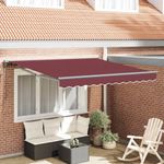 Casa si Gradina - Gradina si terasa - Umbrele si pavilioane - Pavilioane - Cortina Retractabila Manual Rosu Burgund 350x250 cm - Infinity.ro