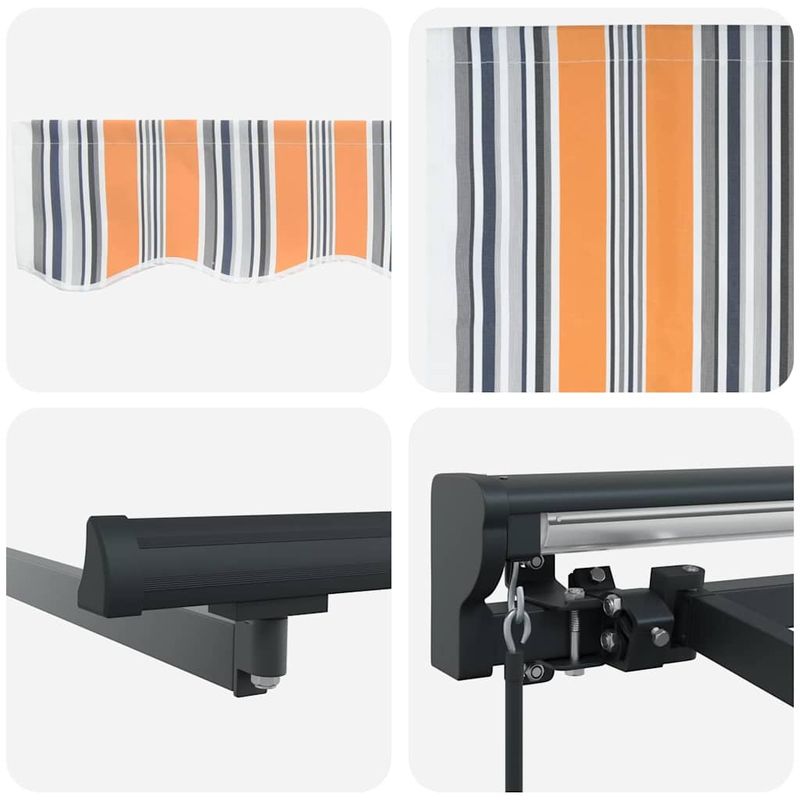 Casa si Gradina - Gradina si terasa - Umbrele si pavilioane - Pavilioane - Cortina Retractabila Manual Albastru Marin 350x250 cm - Infinity.ro