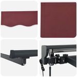 Casa si Gradina - Gradina si terasa - Umbrele si pavilioane - Pavilioane - Cortina Retractabila Manual Rosu Burgund 350x250 cm - Infinity.ro