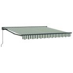 Casa si Gradina - Gradina si terasa - Umbrele si pavilioane - Pavilioane - Cortina Retractabila Manual Verde si alb 300x250 cm - Infinity.ro