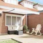 Casa si Gradina - Gradina si terasa - Umbrele si pavilioane - Pavilioane - Cortina Retractabila Manual Alb 300x250 cm Poliester - Infinity.ro