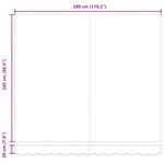 Casa si Gradina - Gradina si terasa - Umbrele si pavilioane - Pavilioane - Cortina Retractabila Manual Alb 300x250 cm Poliester - Infinity.ro