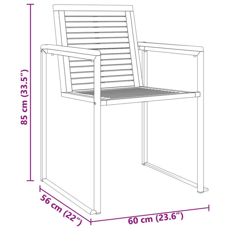 Casa si Gradina - Gradina si terasa - Mobilier exterior - Mese gradina - Set de dining pentru gradina cu 9 piese, masa din lemn masiv de acacia si otel inoxidabil - Infinity.ro