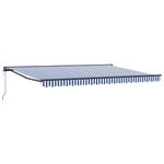 Casa si Gradina - Gradina si terasa - Umbrele si pavilioane - Pavilioane - Cortina Retractabila Manual Albastru si Alb 450x300 cm - Infinity.ro