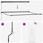 Casa si Gradina - Gradina si terasa - Umbrele si pavilioane - Pavilioane - Cortina Retractabila Manual Albastru si Alb 450x300 cm - Infinity.ro