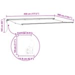 Casa si Gradina - Gradina si terasa - Umbrele si pavilioane - Pavilioane - Cortina Retractabila Manual Albastru si Alb 450x300 cm - Infinity.ro