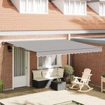Casa si Gradina - Gradina si terasa - Umbrele si pavilioane - Pavilioane - Cortina Retractabila Manual Gri deschis 400x300 cm - Infinity.ro