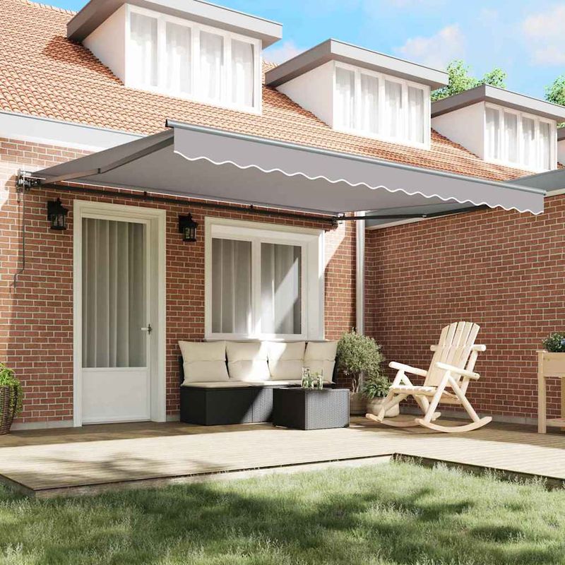 Casa si Gradina - Gradina si terasa - Umbrele si pavilioane - Pavilioane - Cortina Retractabila Manual Gri deschis 400x300 cm - Infinity.ro