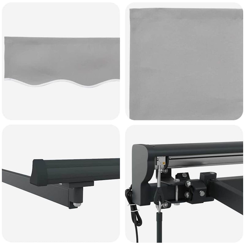 Casa si Gradina - Gradina si terasa - Umbrele si pavilioane - Pavilioane - Cortina Retractabila Manual Gri deschis 400x300 cm - Infinity.ro