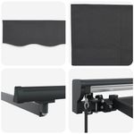 Casa si Gradina - Gradina si terasa - Umbrele si pavilioane - Pavilioane - Cortina Retractabila Antracit 400x300 cm Aluminiu si poliester - Infinity.ro